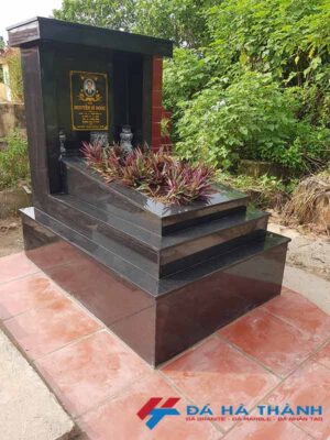 Bảng giá đá ốp mộ Mộ đơn ốp đá granite đen ấn độ tại thanh trì