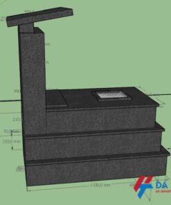 bản vẽ 3D đá hoa cương ốp mộ đep