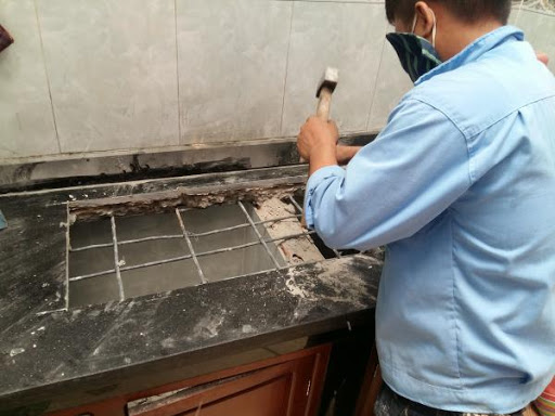 Hướng dẫn cắt đá bàn bếp - sử dụng keo dán đá bàn bếp